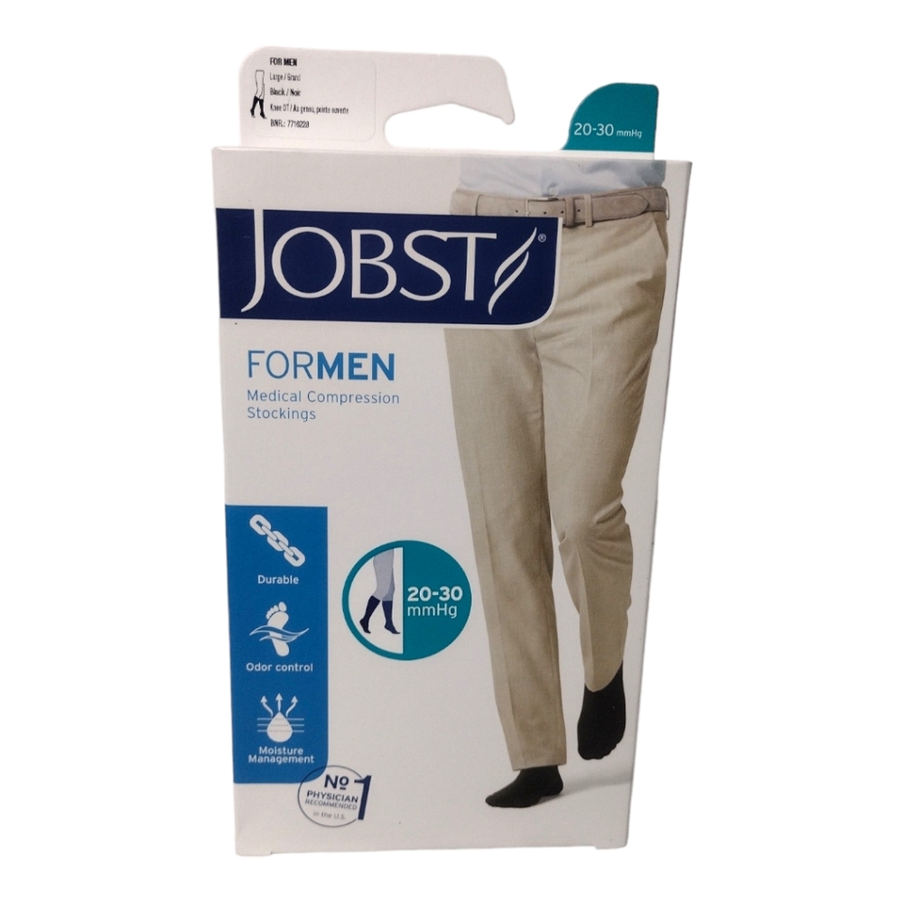 Jobst Men's Open Toe Knee High Support Medical Compression Stockings 20-30 mmHg